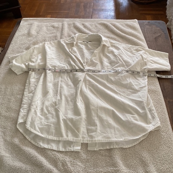 Madewell crisp white courier shirt blouse from Bloomingdale’s classic & comfy! - Picture 12 of 12